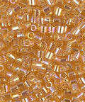 Miyuki Delica 8/0 Transparent Light Amber AB (10g) DBL0100 DELICA 8/0 TRANSPARENT LT.AMBER AB