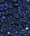 Miyuki Half Tila Beads Picasso Opaque Cobalt - Color 4518 Miyuki Half Tila Beads Picasso Opaque Cobalt - Color 4518