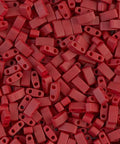 MIYUKI Half Tila Matte Metallic Dark Maroon Two-Hole Beads MIYUKI Half Tila Matte Metallic Dark Maroon Two-Hole Beads