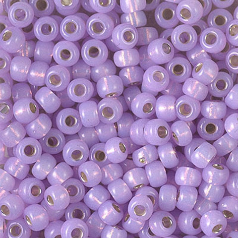 Miyuki Seed Beads 6/0 Dyed Lilac Silver Lined Alabaster (50/250g) Miyuki Seed Beads 6/0 Dyed Lilac Silver Lined Alabaster (50/250g)
