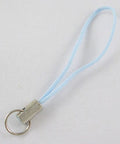 SKY BLUE Mobile Phone Strap 45mm cord loop ends Cord Loop with Brass Ends and Iron Rings, 