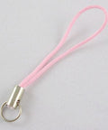 Pink Mobile Phone Strap 45mm cord loop ends Cord Loop with Brass Ends and Iron Rings, 