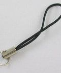 Black Mobile Phone Strap 45mm cord loop ends Cord Loop with Brass Ends and Iron Rings, 
