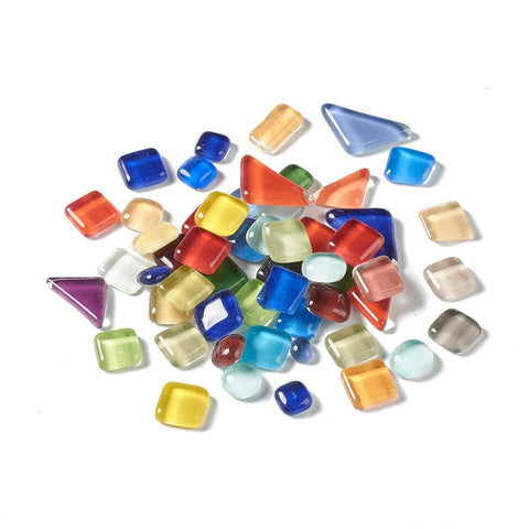 Mosaic Tiles Glass Cabochons, for Home Decoration or DIY Crafts, Mixed Shape, Mixed Color Mosaic Tiles Glass Cabochons, for Home Decoration or DIY Crafts, Mixed Shape, Mixed Color
