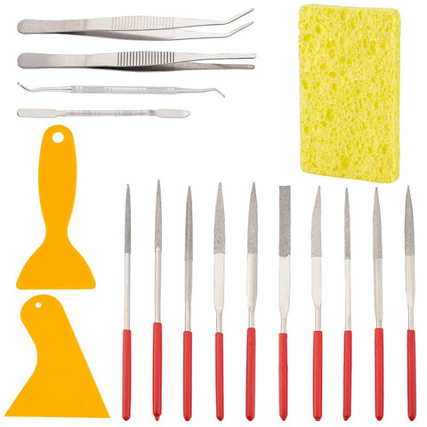 Mosaic Tools for Beginner Supplies including Scraper Sponge, Tweezers, Needle Files Mosaic Tools for Beginner Supplies including Scraper Sponge, Tweezers, Needle Files