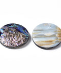 Natural Abalone & Freshwater Shell Round Pendant – 40mm Natural Abalone Shell Round Pendant 40mm | BalzarCrafts