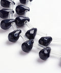 BLUE GOLDSTONE Natural Agate Beads, Drop, Faceted, Dyed, 6x9mm Natural Agate Beads Strands, Drop, Faceted, Dyed Size: about 6mm wide, 9mm long, hole: 1mm