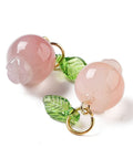 Natural Agate Pomegranate Fruit Charms with Leaf Natural Agate Pomegranate Fruit Charms with Leaf