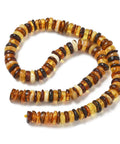 Natural Amber Beads Strand, Disc Natural Amber Beads Strand, Disc