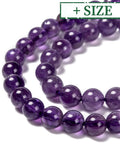 Natural Amethyst Round Bead Strands Natural Amethyst Round Bead Strands