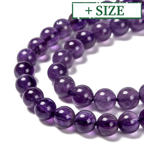 Natural Amethyst Round Bead Strands Natural Amethyst Round Bead Strands