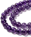 Natural Amethyst Round Bead Strands Natural Amethyst Round Bead Strands