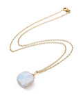 Natural Aquamarine Hexagon Necklace with 304 Stainless Steel Chains, 45cm Natural Aquamarine Hexagon Necklace with 304 Stainless Steel Chains, 45cm