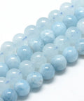 Natural Aquamarine Round Beads Strand – 10mm Natural Aquamarine Round Beads Strand – 10mm