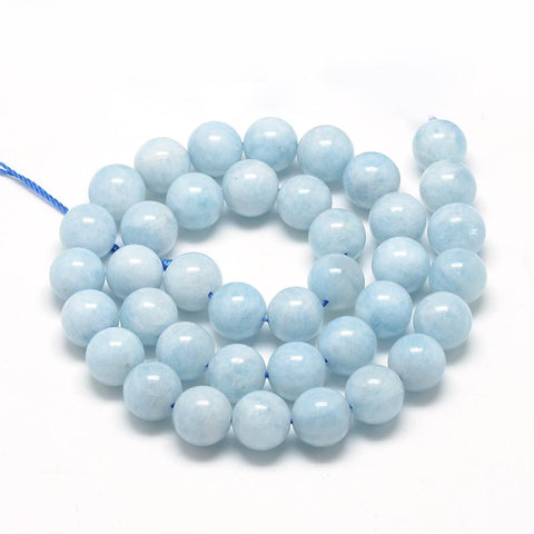 Natural Aquamarine Round Beads Strand – 10mm Natural Aquamarine Round Beads Strand – 10mm