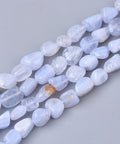 Natural Blue Lace Agate Beads Strands, Nuggets, Tumbled Stone 5-11mm Natural Blue Lace Agate Nugget Beads 5–11mm – Tumbled Gemstone Strands | Balzar Crafts Cyprus