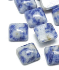 Natural Blue Spot Jasper Cabochons, Square 10mm Natural Blue Spot Jasper Cabochons, Square 10mm