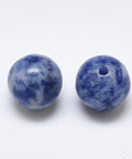 Natural Blue Spot Stone Beads, Half Drilled, Round 8mm Natural Blue Spot Stone Beads, Half Drilled, Round 8mm