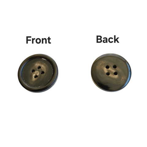 STYLE 1 / 4X25MM / 4 HOLE Natural Buffalo Horn Buttons – Round Buttons for Sewing & Crafts Natural Buffalo Horn Buttons – Round Buttons for Sewing & Crafts