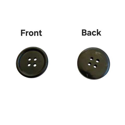 STYLE 2 / 4X25MM / 4 HOLE Natural Buffalo Horn Buttons – Round Buttons for Sewing & Crafts Natural Buffalo Horn Buttons – Round Buttons for Sewing & Crafts