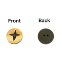 STYLE 3 / 4X20MM / 2 HOLE Natural Buffalo Horn Buttons – Round Buttons for Sewing & Crafts Natural Buffalo Horn Buttons – Round Buttons for Sewing & Crafts