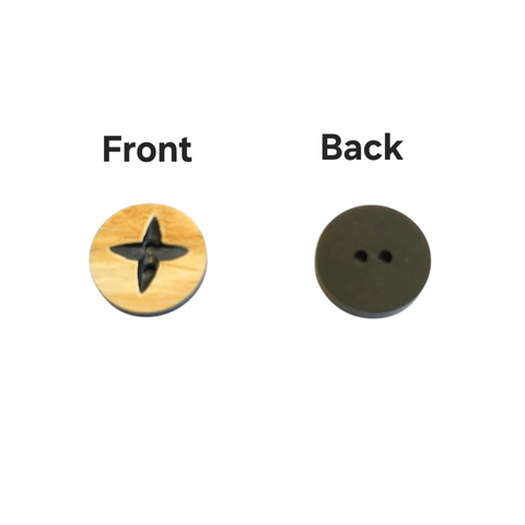 STYLE 3 / 4X20MM / 2 HOLE Natural Buffalo Horn Buttons – Round Buttons for Sewing & Crafts Natural Buffalo Horn Buttons – Round Buttons for Sewing & Crafts