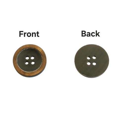 STYLE 4 / 3X 20MM / 4 HOLE Natural Buffalo Horn Buttons – Round Buttons for Sewing & Crafts Natural Buffalo Horn Buttons – Round Buttons for Sewing & Crafts