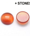 Natural Cabochons Flatbacks, Half Round, 12mm Natural Cabochons Flatbacks, Half Round, 12mm