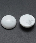 HOWLITE Natural Cabochons Flatbacks, Half Round, 12mm Natural Cabochons Flatbacks, Half Round, 12mm
