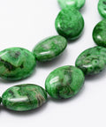 Natural Crazy Agate, Flat Oval, Dyed, Lime Green, 18x13x5.5~6mm Natural Crazy Agate, Flat Oval, Dyed, Lime Green, 18x13x5.5~6mm