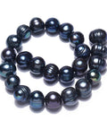 Natural Cultured Freshwater Pearl Beads Strands, Dyed, Potato, Prussian Blue 6-8mm Natural Cultured Freshwater Pearl Beads Strands, Dyed, Potato, Prussian Blue 6-8mm