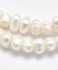 Natural Cultured Freshwater Pearl Beads Strands – Potato Shape, Beige Color 5-6mm Natural Cultured Freshwater Pearl Beads Strands – Potato Shape, Beige Color 5-6mm