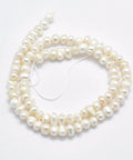 Natural Cultured Freshwater Pearl Beads Strands – Potato Shape, Beige Color 5-6mm Natural Cultured Freshwater Pearl Beads Strands – Potato Shape, Beige Color 5-6mm