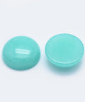 DYED LIGHT TURQOUISE Natural Dyed Semi-Precious Stone Cabochon Flatback – 20mm Natural Dyed Stone Cabochon Flatback 20mm | BalzarCrafts