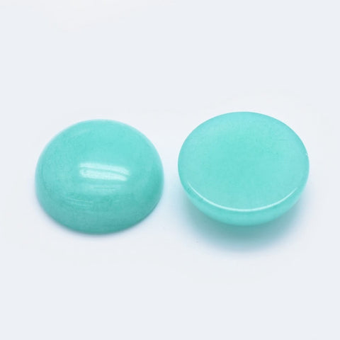DYED LIGHT TURQOUISE Natural Dyed Semi-Precious Stone Cabochon Flatback – 20mm Natural Dyed Stone Cabochon Flatback 20mm | BalzarCrafts