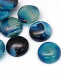 DYED STEEL BLUE NATURAL AGATE Natural Dyed Semi-Precious Stone Cabochon Flatback – 20mm Natural Dyed Stone Cabochon Flatback 20mm | BalzarCrafts