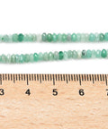 Natural Emerald Faceted Rondelle Beads Strand – 3.5mm, 38.5cm Natural Emerald Faceted Rondelle Beads Strand – 3.5mm, 38.5cm
