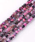Natural Fire Crackle Agate Beads, Dyed, Faceted, Round, Fuchsia 6mm Natural Fire Crackle Agate Beads, Dyed, Faceted, Round, Fuchsia 6mm