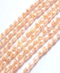 ORANGE HUE Natural Freshwater Pearls 2.8-3.2mm Orange or Purple Irregular Shape Pearls - hole 0.6mm Natural Freshwater Pearls 2.8-3.2mm Orange or Purple Irregular Shape Pearls - hole 0.6mm