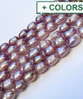 Natural Freshwater Rice Pearls 6-7mm Pink / Purple Pearls - hole 0.8mm Natural Freshwater Rice Pearls 6-7mm Pink / Purple Pearls - hole 0.8mm