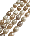 MIXED COLORS Natural Freshwater Rice Pearls, 7-8mm Natural Freshwater Rice Pearls, 7-8mm