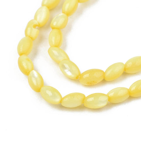 YELLOW Natural Freshwater Shell Beads Strands, Dyed Rice Beads, 5x3mm Natural Freshwater Shell Beads Strands, Dyed Rice Beads, 5x3mm | Cyprus