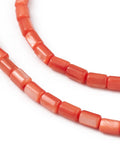 ORANGE RED Natural Freshwater Shell Column Beads, Dyed Shell Bead Strands, 4.8x3mm Natural Freshwater Shell Column Beads, Dyed Shell Bead Strands, 4.8x3mm
