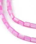 DEEP PINK Natural Freshwater Shell Column Beads, Dyed Shell Bead Strands, 4.8x3mm Natural Freshwater Shell Column Beads, Dyed Shell Bead Strands, 4.8x3mm