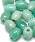 Natural Green Aventurine Beads, Large Hole Beads, Barrel 17-19mm Natural Green Aventurine Beads, Large Hole Beads, Barrel 17-19mm