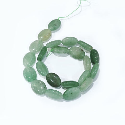 Natural Green Aventurine Flat Oval Beads Strand – 13x18mm Natural Green Aventurine Flat Oval Beads Strand – 13x18mm