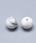 Natural Howlite Beads, Half Drilled, Round 8mm Natural Howlite Beads, Half Drilled, Round 8mm