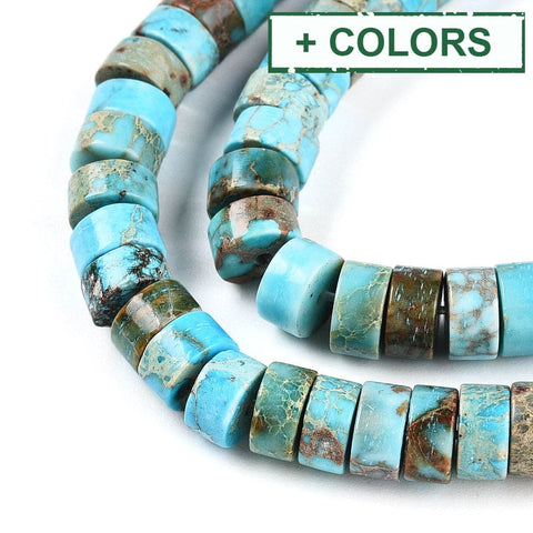 Natural Imperial Jasper Heishi Beads Strand – Colorful Dyed Disc Gemstone Beads 6–6.5mm Natural Imperial Jasper Heishi Beads Strand – Colorful Dyed Disc Gemstone Beads 6–6.5mm