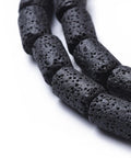 BLACK Natural Lava Rock Beads Strands, Dyed, Column, 14~15x8mm Natural Lava Rock Beads Strands, Dyed, Column, 14~15x8mm