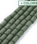 Natural Lava Rock Beads Strands, Dyed, Column, 14~15x8mm Natural Lava Rock Beads Strands, Dyed, Column, 14~15x8mm